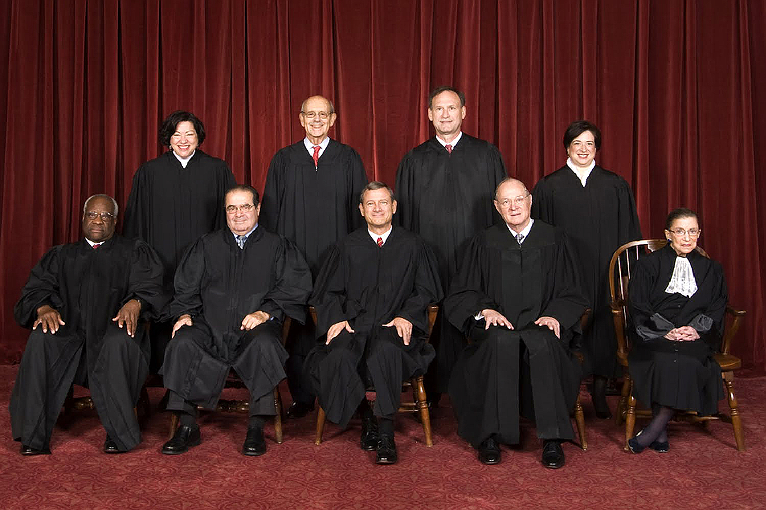 The Justices of the Supreme Court of the United States of America (Scalia has since passed away)   